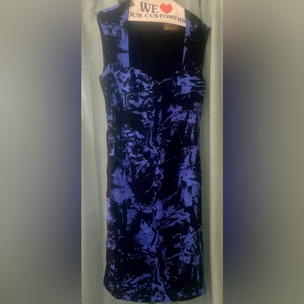 Nicole Miller Midnight Blue and Black Dress